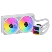 DARK 240mm FREEZER W247W DKCCW247W RGB Sıvı Soğutmalı AM5-1700p İşlemci Fanı Beyaz - 3