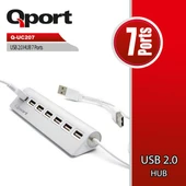 QPORT Q-UC207 7port USB Çoklayıcı Hub - 1