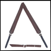 Uyguna-Yakala Koyu Kahve Tüfek Askı Kayışı  Lüks Deri - 38058-KK - 1