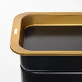 IKEA Blomnıng 11x7x20 Cm Çelik Kapaklı Kahve Çay Kurabiye Kuru Gıda Saklama Kutusu - 3