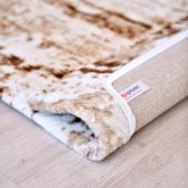Prado Wellsoft Kumaş Halı Örtüsü Kerem Kahve 150x230 - 2