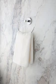 Modern Krom Yarım Daire G Havluluk, Parlak Krom Kaplama, Dayanıklı Metal Havlu Askılığı Yapışkanlı - 1