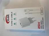 ELBA ELB-43 25W 2li USB Başlık TYPE-C Kablolu Set Hızlı Şarj Akım Koruma - 2