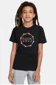 Christmas Holiday Wreath Siyah Çocuk Tshirt - 1