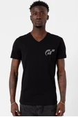 Gran Turismo Pocket Logo Siyah Erkek V yaka Tshirt - 2