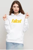 Fallout Lettern Beyaz Kadın 3ip Kapşonlu Sweatshirt thumbnail 1