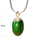 Aventurin Doğal Taşı Zincirli El Yapımı Kolye Uç: 2 cm Zincir: 20 cm Kutulu thumbnail 2