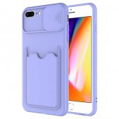 Apple iPhone 8 Plus Kılıf Deri Görünümlü Kartlıklı Kamera Korumalı - 3