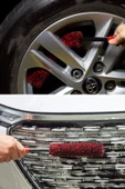 ZAYKA® 3lü Bükülebilen Peluş Detaylı Temizlik İçin Oto Jant, Egzos Temizleme Fırçası thumbnail 7