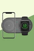 ZAYKA® 2si 1arada Kablosuz Saat,Kulaklık ve Telefon Hızlı Şarj Etme Aparatı - 5