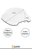 ZAYKA® Silikon Kaydırmaz Taban Plastik Kedi ve Köpek Mama ve Su Kabı 2 L - 6