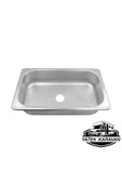Paslanmaz Dikdörtgen Evye 27 x 33 x 10 Cm Yatek Karavan Tekne - 1
