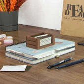 Woodsaka 3Line Kartvizit Kutusu - Ceviz - 7