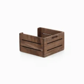 Woodsaka 3line Küp Not Kağıdı Kutusu - Ceviz - 3