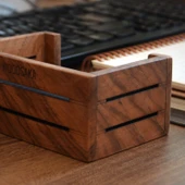 Woodsaka 3Line Kartvizit Kutusu - Ceviz - 10