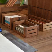 Woodsaka 3Line Kartvizit Kutusu - Ceviz - 8