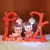 Pembe Panter Masa Lambası 2 Li Hediye Seti - 1