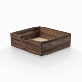 Woodsaka 3Line Çekmeceli Monitör Standı & Saklama Kutusu - Ceviz - 5