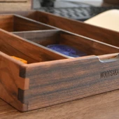 Woodsaka Yoi Ayarlanabilir Masaüstü Organizer & Aksesuar Kutusu - Ceviz - 8