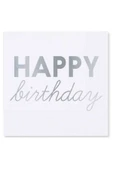 Happy Birthday Gümüş Peçete - 1