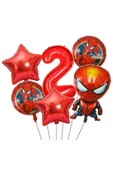 Spiderman örümcek adam 2 yaş folyo balon seti 100 cm - 1