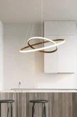 LEGACY Rings 2 Eskitme Renk Modern Tasarım Yatak Odası - Salon - Mutfak Beyaz Led 2 Li Avize - 1