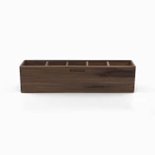 Woodsaka Reka 5 Bölümlü Ayarlanabilir Ahşap Kalemlik Organizer - Ceviz - 4