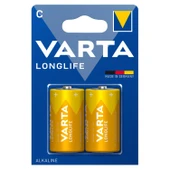 Varta 4114 Longlife Alkalin C Boy 2li Orta Boy Pil - 1