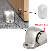 Mıknatıslı Küçük Metal Kapı Tutucu Çarpma Önleyici Durdurucu Stoper Vidalı Tampon Krom 1 Adet - 4