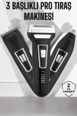 3 Başlıklı Profesyonel Tıraş Makinesi thumbnail 1