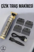 Profesyonel Şarjlı Saç ve Sakal Şekillendirici Çizik Tıraş Makinesi thumbnail 1