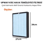 UpWay K5C Hava Temizleyici İçin Çok Katmanlı Aktif Karbonlu Hepa Filtre - 2