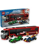 LEGO City RB20 ve AMR24 F1 Arabalı F1 Kamyonu 60445 - 1