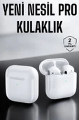 Yeni Nesil Pro Bluetooth Kulaklık Uzun Pil Ömrü Beyaz - 1