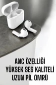 Yeni Nesil Pro Bluetooth Kulaklık Uzun Pil Ömrü Beyaz - 2