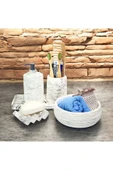 Doğal Mermer Tonlarında Beton Banyo Aksesuar Seti (5 Parça) - 4