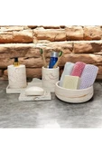 Doğal Mermer Temalı Beton Banyo Aksesuar Seti (5 Parça) - 2