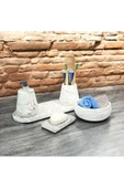 Estetik Görünümlü Mermer Desenli Banyo Seti -5 Parça - 1