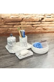 Doğal Mermer Renklerinde Beton Banyo Aksesuar Seti (5 Parça) - 1