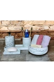 Doğal Mermer Temalı Beton Banyo Aksesuar Seti (5 Parça) - 5