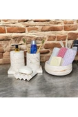 Göz Alıcı Mermer Dokulu Beton Banyo Aksesuar Seti (5 Parça) - 2