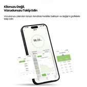 Relux RBS4000 Wellness Akıllı Vücut Analiz Tartısı Yağ, Kas, Sıvı Ölçer, 4 Elektrot, Bluetoothlu BIA Teknolojisi - 5