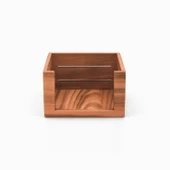 Woodsaka 3Line Küp Not Kağıdı Kutusu - Kiraz Ağacından thumbnail 1