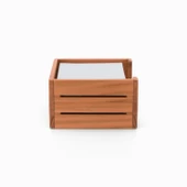 Woodsaka 3Line Küp Not Kağıdı Kutusu - Kiraz Ağacından thumbnail 3