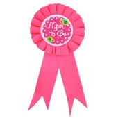 Parti Aksesuar Mom To Be Yazılı Rozet Pembe Renk - 1