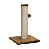 Beeztees Peluş Top Oyuncaklı Kedi Tırmalama Direği 30x30x45 Cm Kahverengi - 1