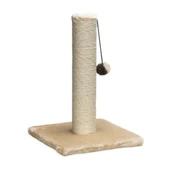 Beeztees Peluş Top Oyuncaklı Kedi Tırmalama Direği 30x30x45 Cm Bej - 1