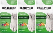 Pronature Hamsili ve Pirinçli Kısırlaştırılmış Yetişkin Kedi Maması 1,5Kg * 3 Adet - 1