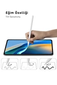 iPad Air 11 2024 Uyumlu Yapışarak Manyetik Şarj Olabilen Avuçiçi ve Eğim Özellikli Tablet Kalemi - 4