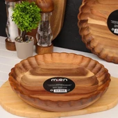 Mien Dayanıklı Akasya Tırtık Kenarlı 25 cm Kase -7b127 - 1